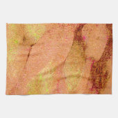 Falten Lederstil mit abgenutzter Farbe, Lachs Geschirrtuch (Horizontal)