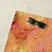 Falten Lederstil mit abgenutzter Farbe, Lachs Strandtuch (Beispiel)