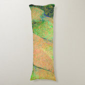 Falten Lederstil und grüne lachsfarbene Farbe Seitenschläferkissen (Vorderseite Vertikal)