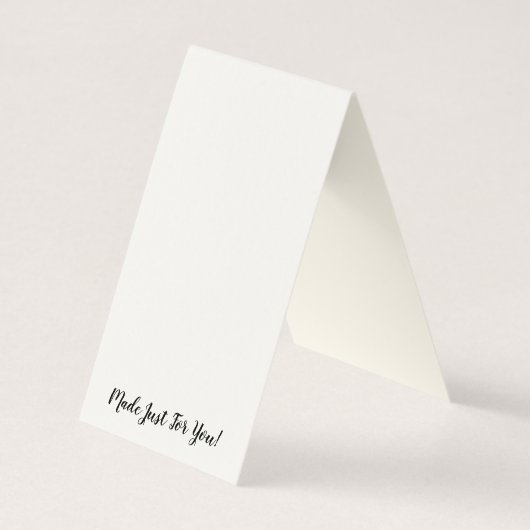 Falten Sie die Ohrring-Karte mit dem Logo unten ab Visitenkarten (Rückseite)