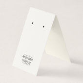 Falten Sie die Ohrring-Karte mit dem Logo unten ab Visitenkarten (Vorderseite)