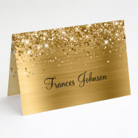 Falten Sie Ihre eigenen Glittery Gold Name Platzka