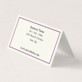 Falten Sie Visitenkarte-Lavendel-Iris zusammen Visitenkarten (Rückseite)