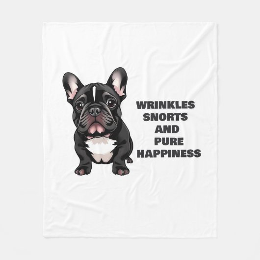 Falten, Snores und reines Glück Fleecedecke (Vorderseite)