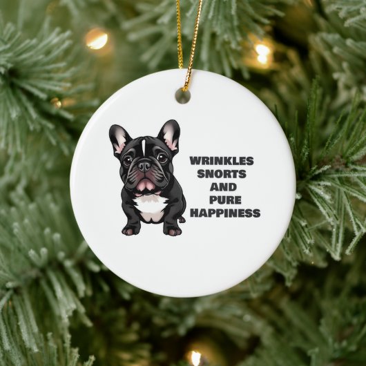 Falten, Snores und reines Glück Keramik Ornament (Baum)