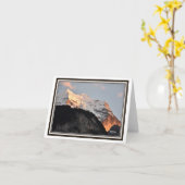 Faltende Gruß-Karte - Alpenglow, Schweizer Alpen Karte (Gelbe Blume)