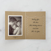 Faltende Rotwild-Foto-Weihnachtskarte Feiertagskarte (Innenseite)