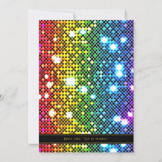 Faltendes neues Party Einladung (Rückseite)