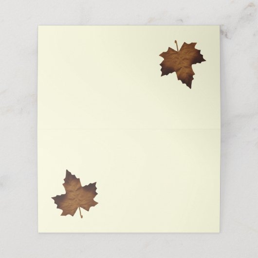 Faltene Platzkarten (Außenseite Aufgefaltet)