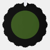 Faltengrünes Zierpapier Ornament Karte (Rückseite)