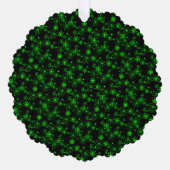 Faltengrünes Zierpapier Ornament Karte (Vorderseite)