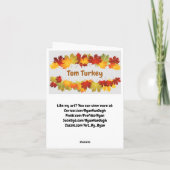 Faltenkarte des Erntedanks Dankeskarte (Rückseite)