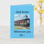 Faltenkarte - Gute Reise! Karte (Gelbe Blume)