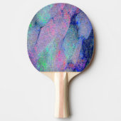 Faltenledereffekt mit abgenutzter Farbe, bläulich Tischtennis Schläger (Vorderseite)