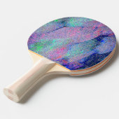 Faltenledereffekt mit abgenutzter Farbe, bläulich Tischtennis Schläger (Vorderseite)