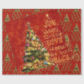 Faltenpapier für den Weihnachtsbaum Geschenkpapier (Flach)