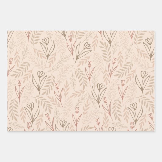 Faltenpapier mit Flachblatt-Set 3 Geschenkpapier Set (Vorderseite 3)