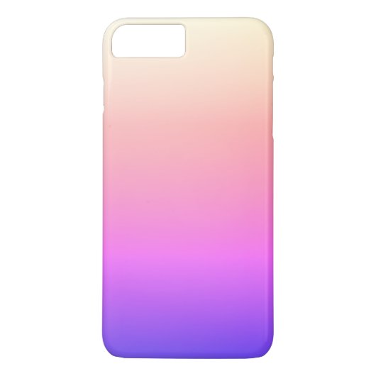 Faltenpfirsichpink und Lila farbige Ombre Case-Mate iPhone Hülle (Rückseite)