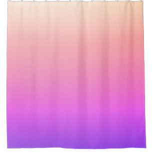 Faltenpfirsichpink und Lila farbige Ombre Duschvorhang