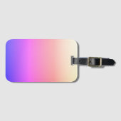 Faltenpfirsichpink und Lila farbige Ombre Gepäckanhänger (Vorderseite (Horizontal))