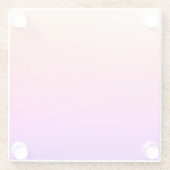 Faltenpfirsichpink und Lila farbige Ombre Glasuntersetzer (Rückseite)