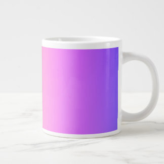 Faltenpfirsichpink und Lila farbige Ombre Jumbo-Tasse