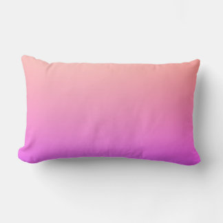 Faltenpfirsichpink und Lila farbige Ombre Lendenkissen
