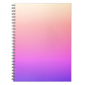 Faltenpfirsichpink und Lila farbige Ombre Notizblock (Vorderseite)