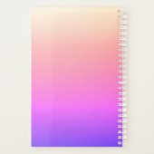 Faltenpfirsichpink und Lila farbige Ombre Planer (Rückseite)