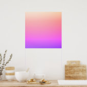 Faltenpfirsichpink und Lila farbige Ombre Poster (Küche)