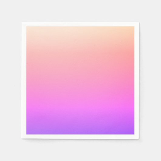 Faltenpfirsichpink und Lila farbige Ombre Serviette (Vorderseite)