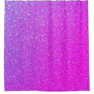 Faltenrosa Lila Glitzer Ombre Farblich Niedlich Duschvorhang