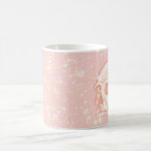 Faltenrosa Schädel Kaffeetasse (Mittel)