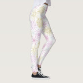 Faltenrosa Schneeflocken Leggings (Rechts)