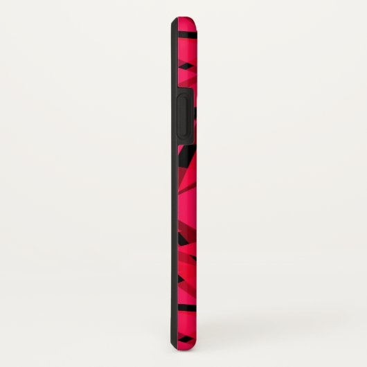 Faltenspell hell rot, geometrisch, abstrakt. Case-Mate iPhone hülle (Hinten/Rechts)