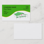 Faltenstuhl und -tabellen mit Partyballonen Visitenkarte (Vorne/Hinten)