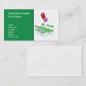 Faltenstuhl und -tabellen mit Partyballonen Visitenkarte (Vorne/Hinten)