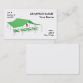 Faltenstuhl und -tabellen mit Partyballonen Visitenkarte (Vorne/Hinten)