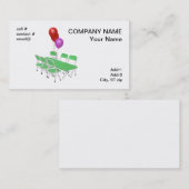 Faltenstuhl und -tabellen mit Partyballonen Visitenkarte (Vorne/Hinten)