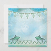 Faltenwasser Sommerpool Party Einladung (Rückseite)