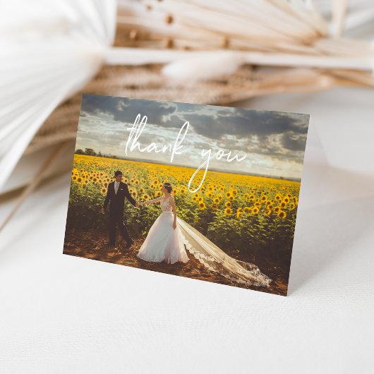 FaltenWedding Dankeschön Karte - Weiße Schrift