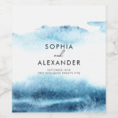 Faltenweine Labels für eine moderne Hochzeit. Weinetikett (Einzelnes Label)