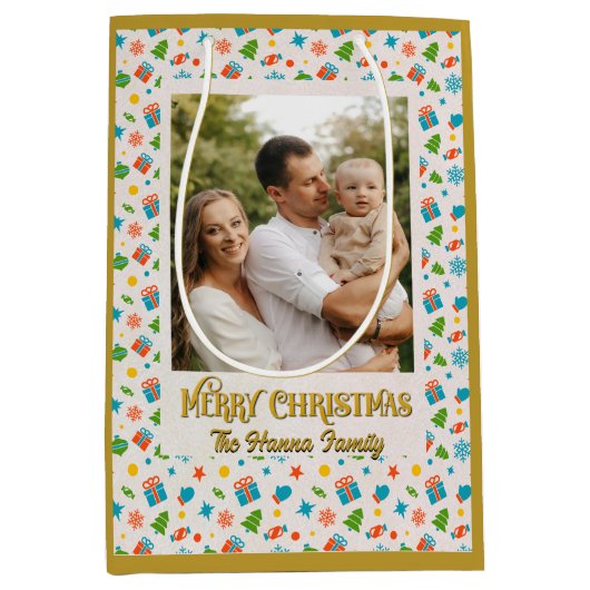 Faltes Foil Grußkarte Mittlere Geschenktüte (Vorderseite)