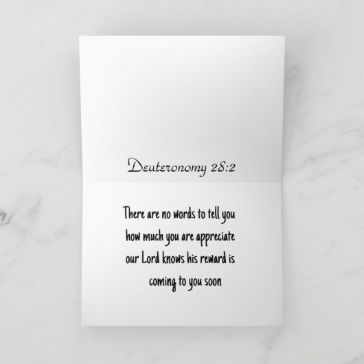 Faltes Gruß Dankeschön Karte (Innenseite)