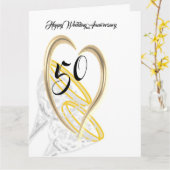 Faltes Grußkarte 50. WEDDING JAHRESTAG Karte (Gelbe Blume)