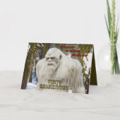 Faltes Grußkarten-Bigfoot, sasquatch, Squatching Karte (Vorderseite)