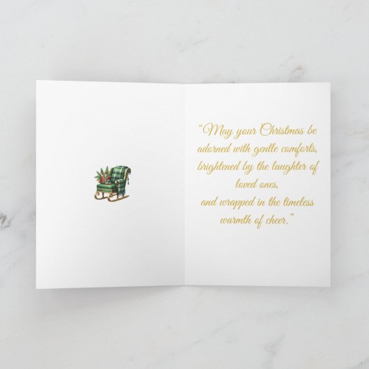 Faltes Grußkarten-Viktorianischer Xmas-Splendor Karte (Innenseite)