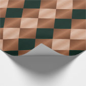 Faltes Harlequin,Braunschwarz-GIFT-WRAPPING-PAPIER Geschenkpapier (Ecke)
