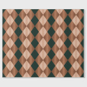 Faltes Harlequin,Braunschwarz-GIFT-WRAPPING-PAPIER Geschenkpapier (Flach)
