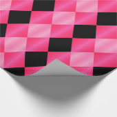 Faltes Harlequin, Pink-Schwarz-GIFT-WRAPPING-PAPIE Geschenkpapier (Ecke)